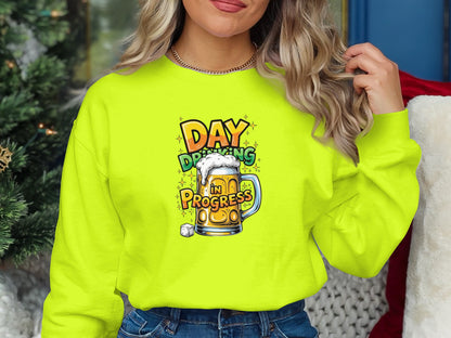 DAY DRINKING IN Progress Beer Mug Graphic product type