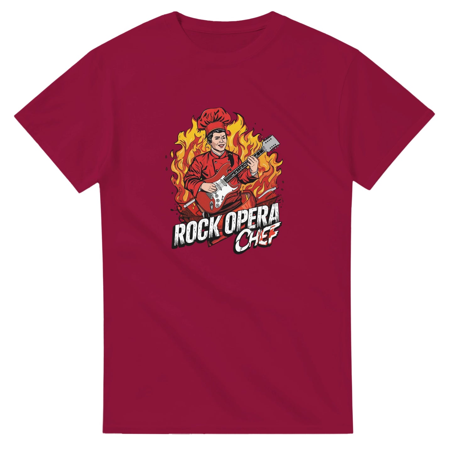 Rock Opera Chef graphic design on a Heavyweight T-shirt