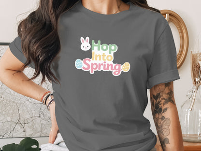 Hop Into Spring Bunny Eggs Graphic Tee product type