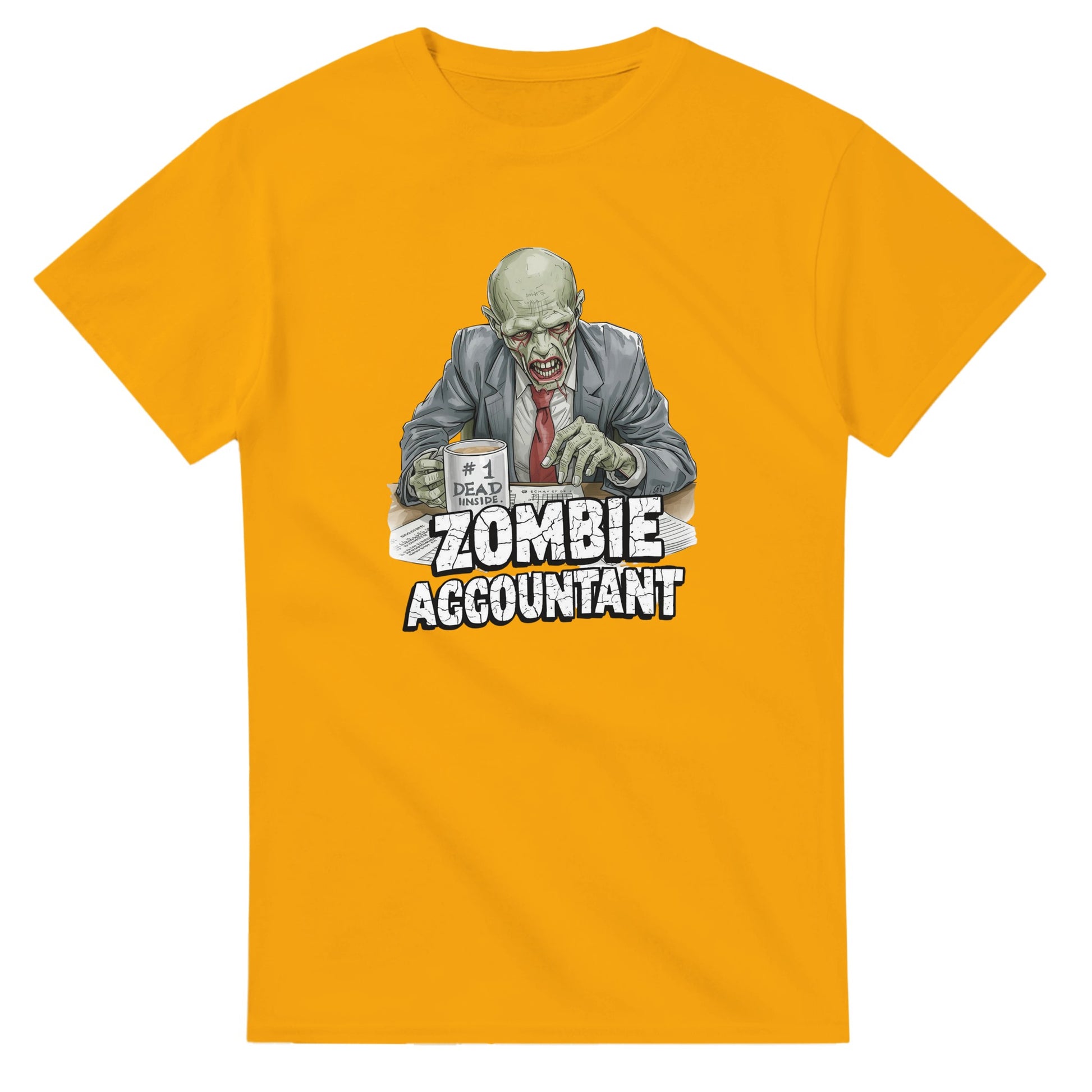 Zombie Accountant graphic design on a Heavyweight T-shirt