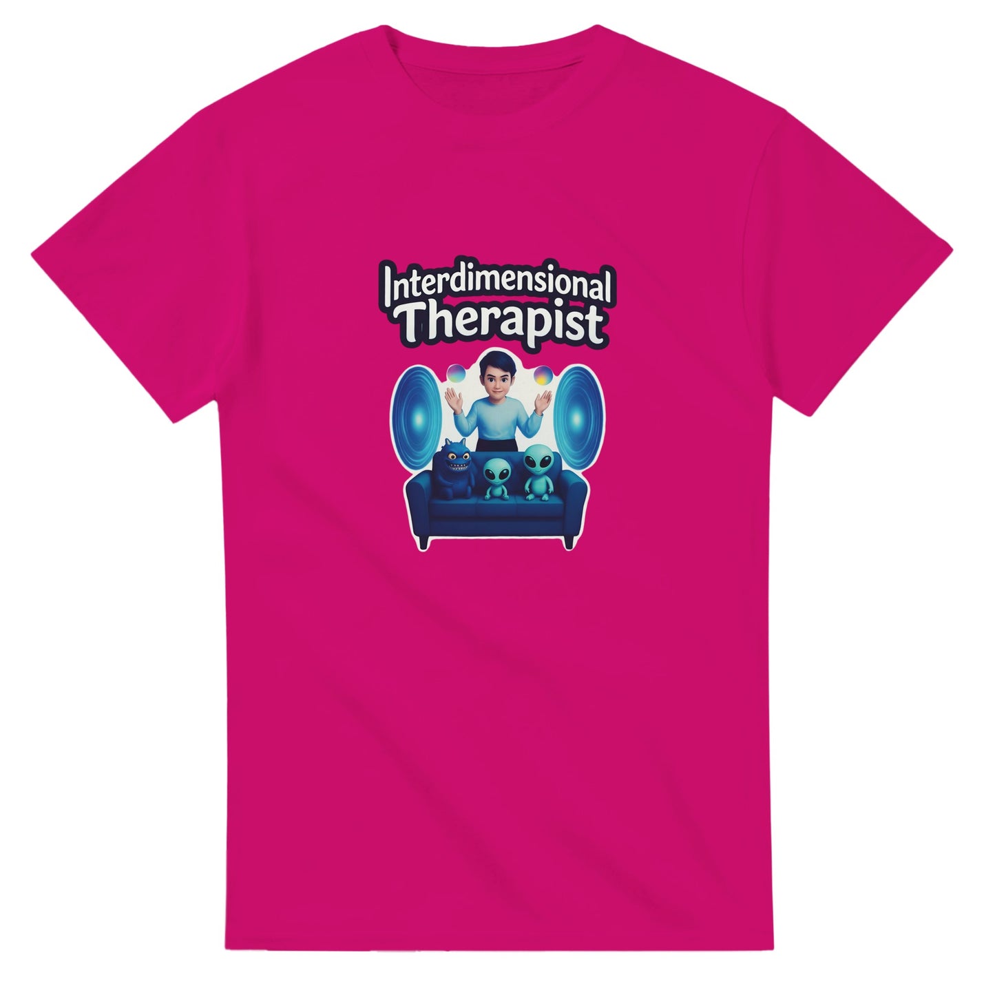 Interdimensional Therapist graphic design on a Heavyweight T-shirt