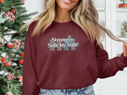 Stronger Side by Side Puzzle Piece Sweatshirt