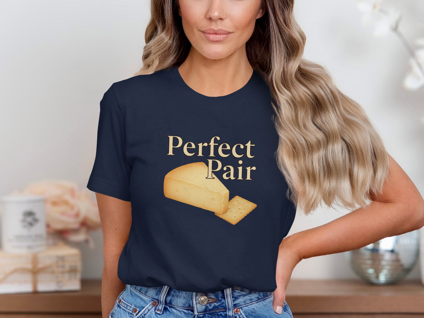 Perfect Pair Cheese and Crackers Design Shirt