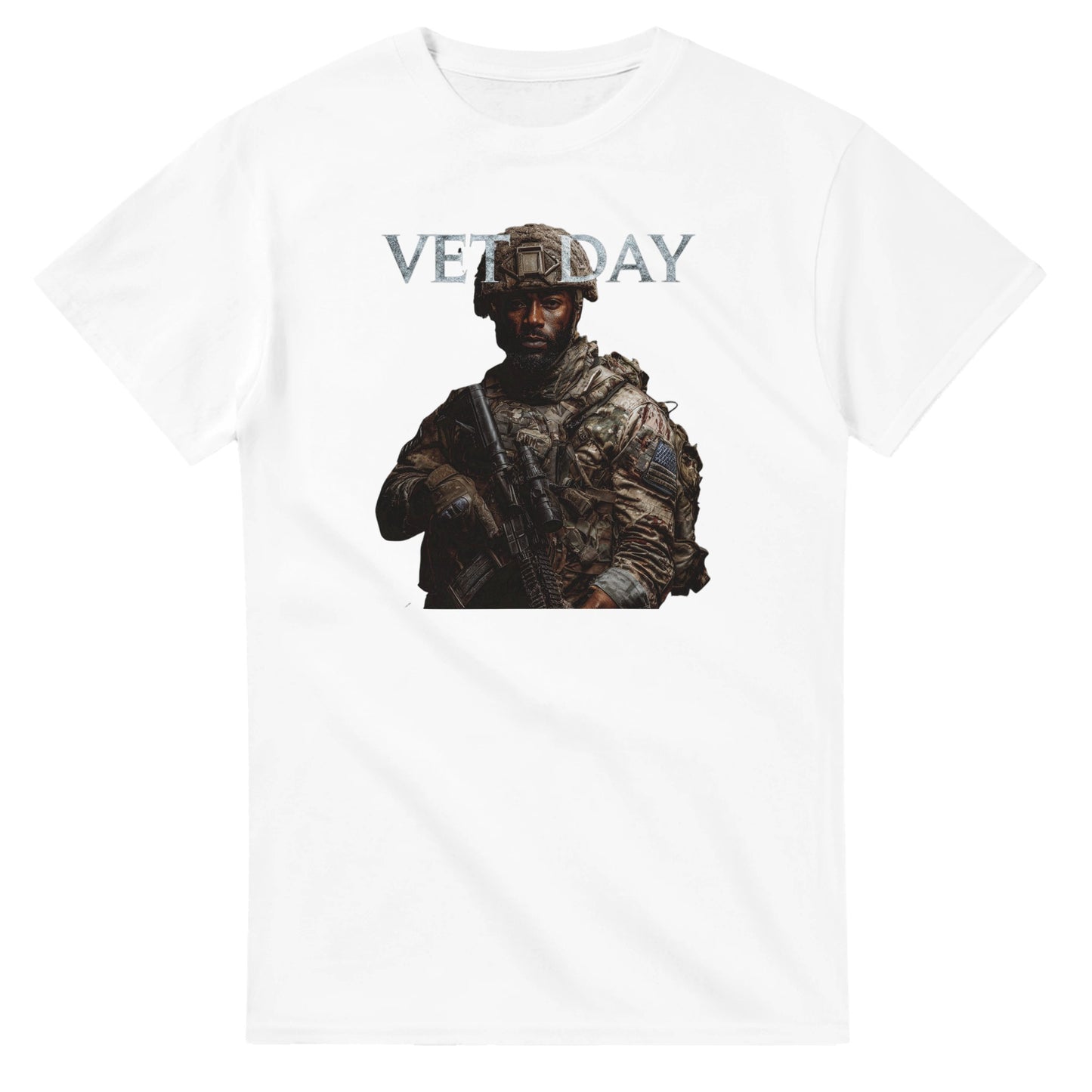 Vet Day Commemorative on a heavyweight t-shirt