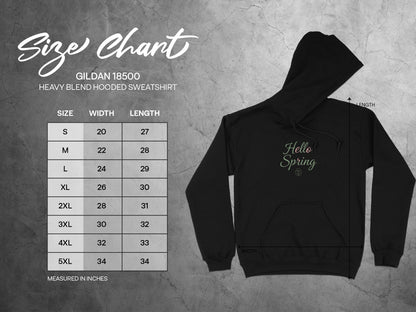 Gildan 18500 Heavy Blend Hello Spring Hooded Sweatshirt