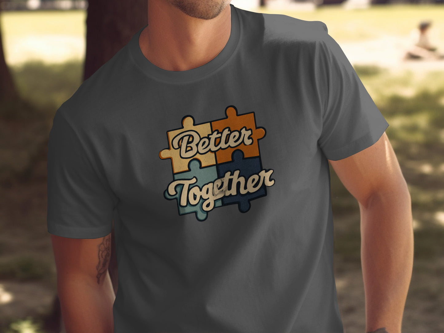Better Together Puzzle Pieces Graphic T-Shirt