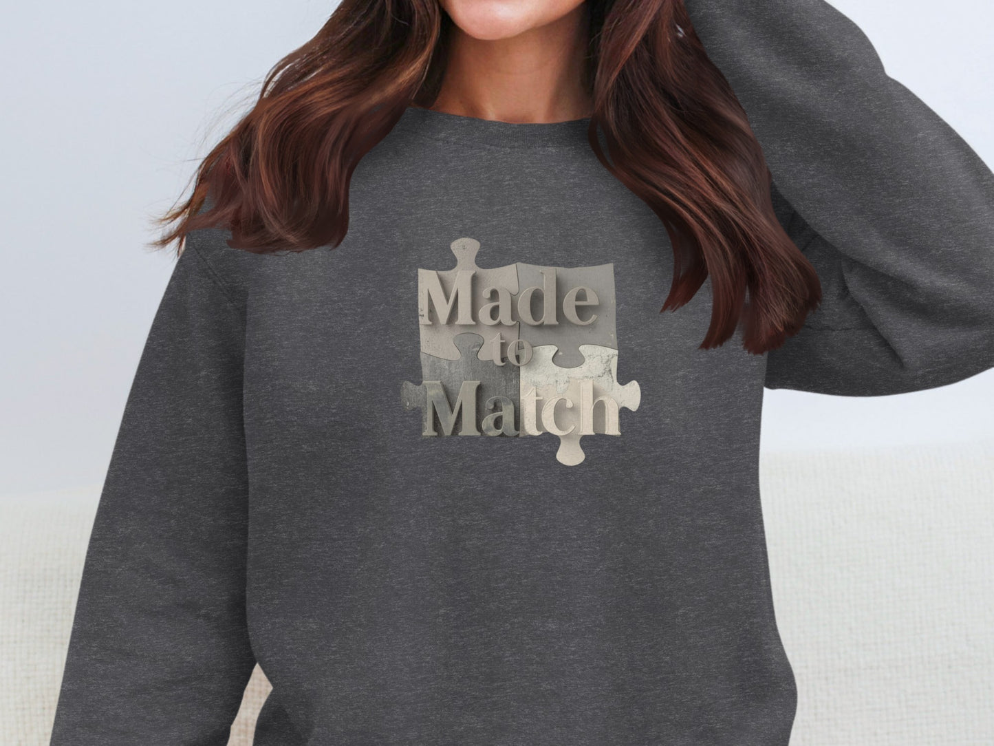 Made to Match Puzzle Graphic Sweatshirt Top