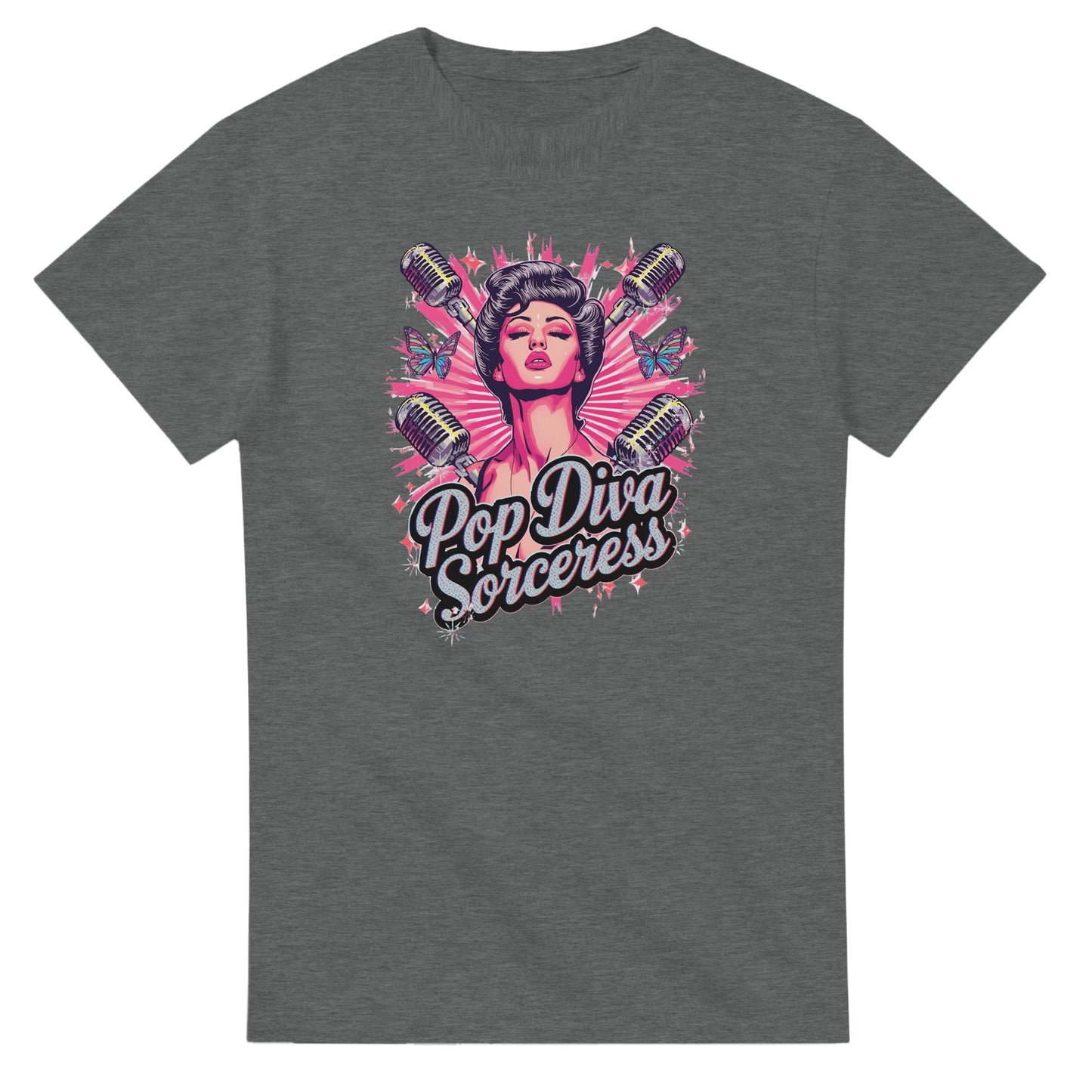 Pop Diva Sorceress graphic design on a Heavyweight T-shirt