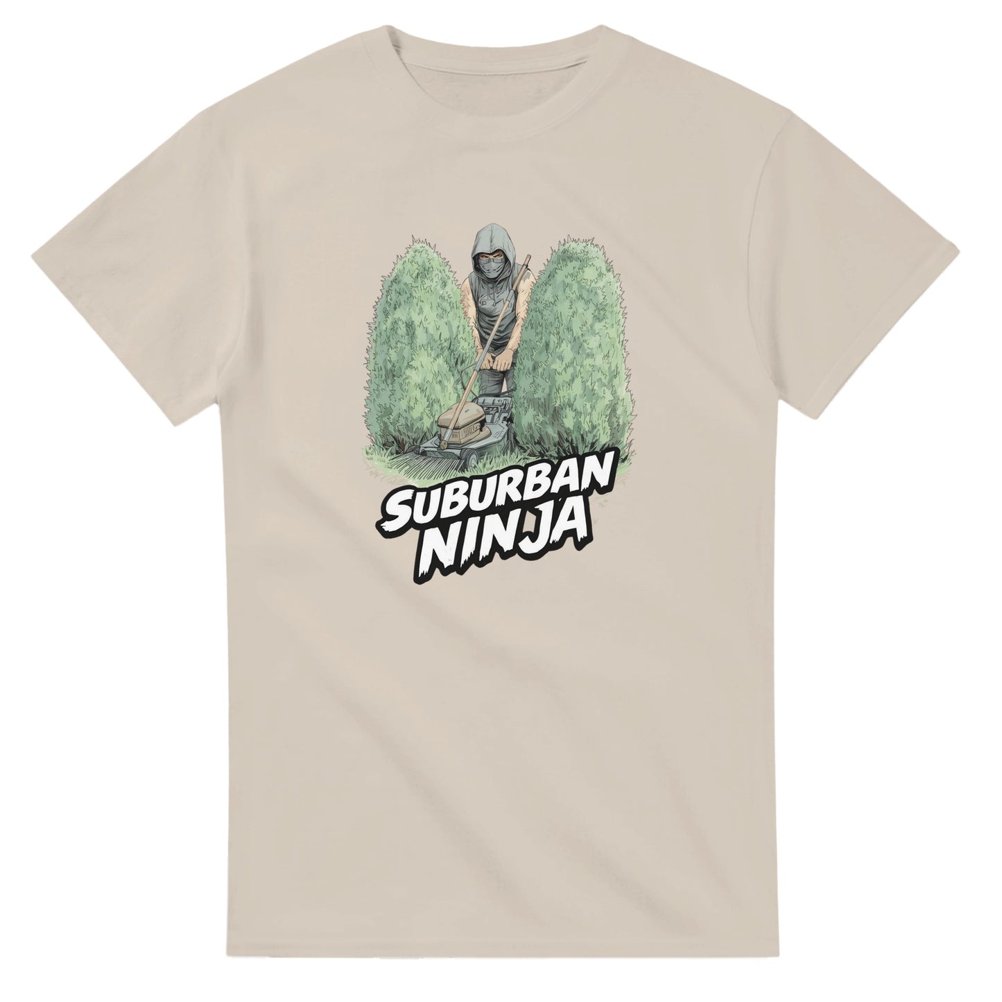 Suburban Ninja graphic design on a Heavyweight T-shirt