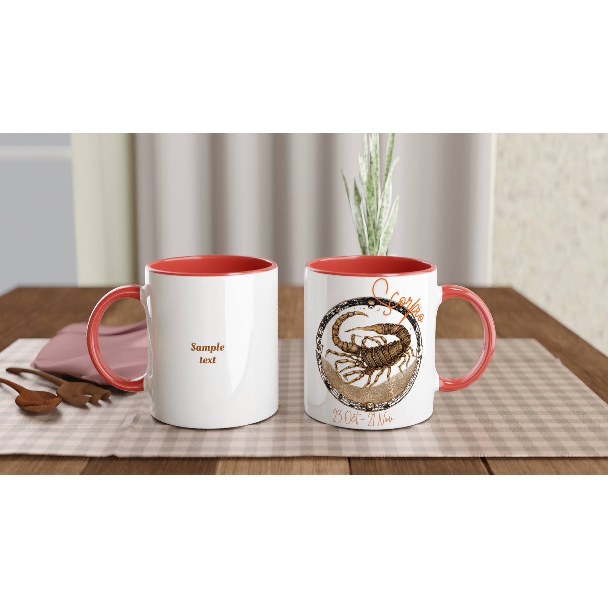 Scorpio Sting on an 11oz Ceramic Mug with Color Inside