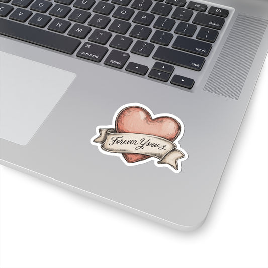 Forever Yours Heart Sticker for Laptops or Notebooks