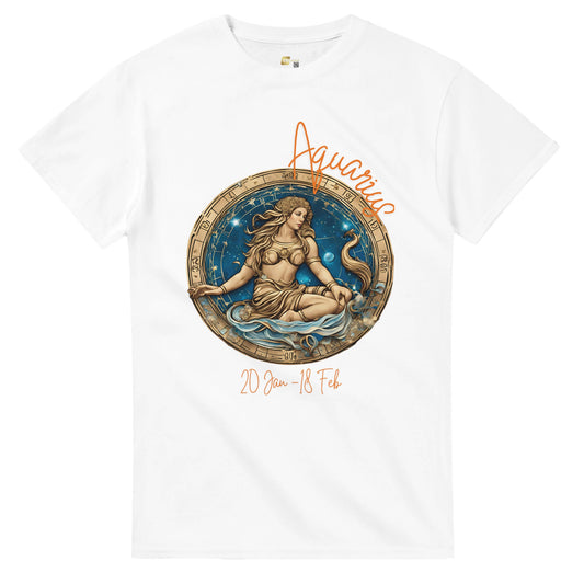 heavyweight crewneck t-shirt Astrology Aquarius vision personalized