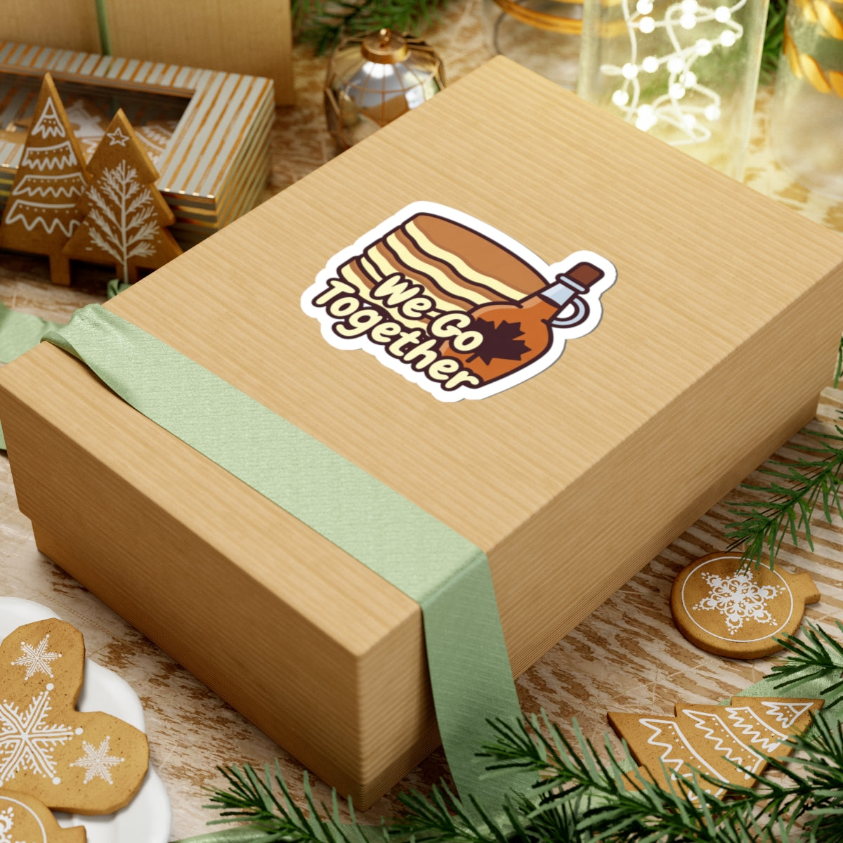 We Go Together phrase on a Kiss-Cut Sticker