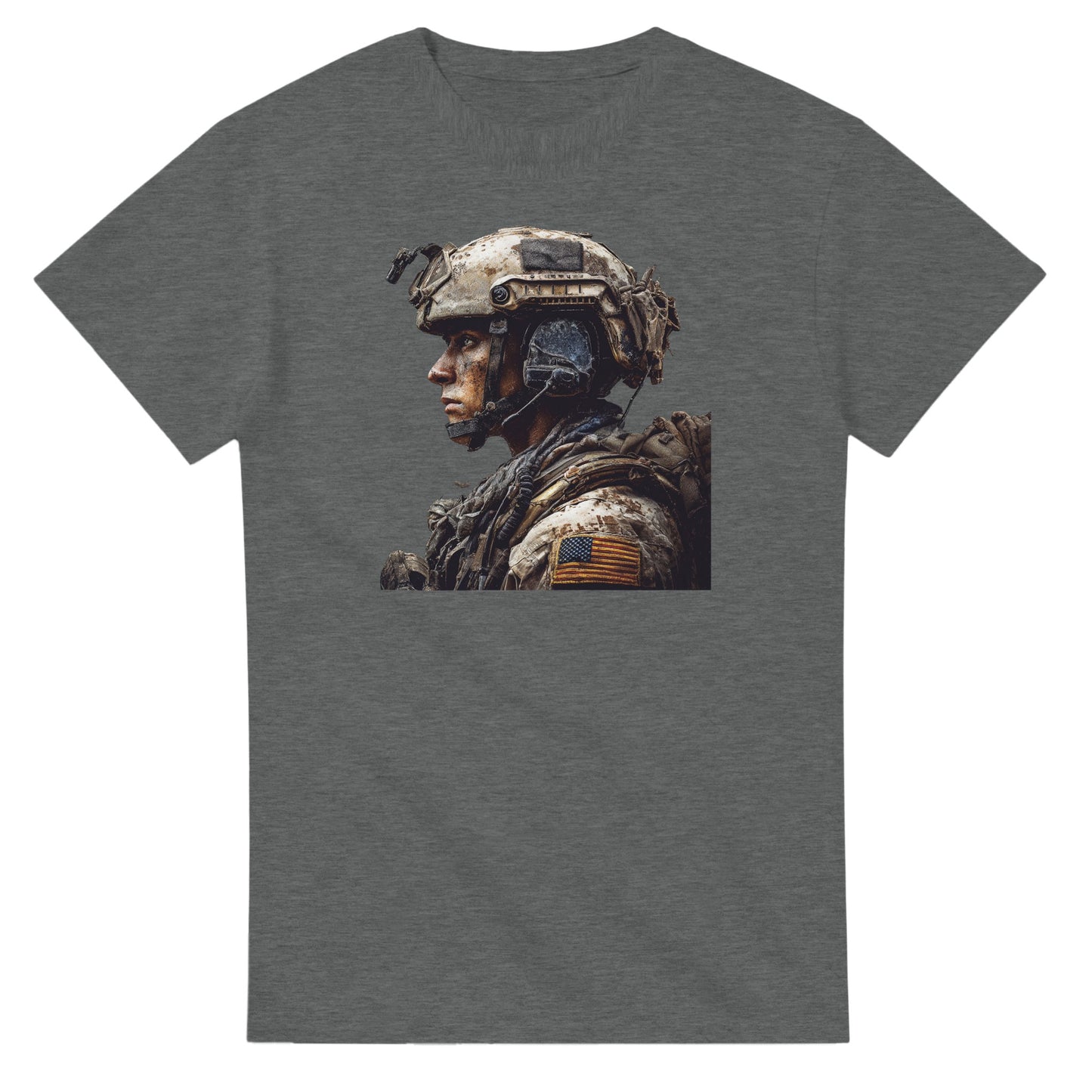 Rugged Patriot on a heavyweight t-shirt