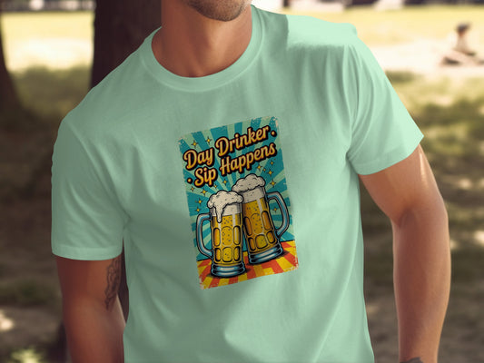 Day Drinker Sip Happens Graphic T-Shirt