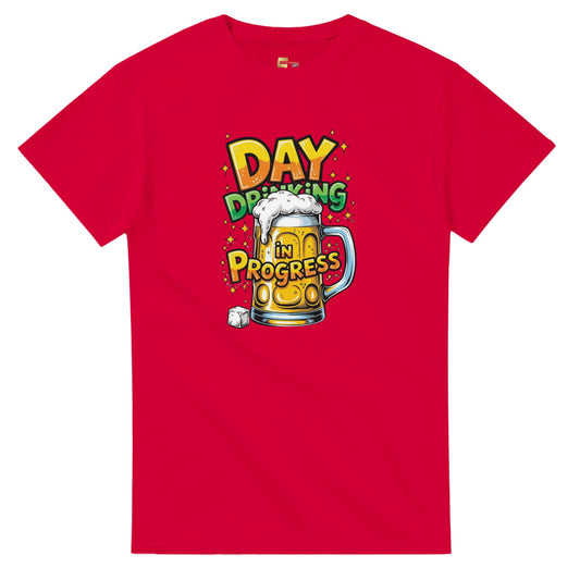 Day Drinking in Progress on a Heavyweight T-Shirt