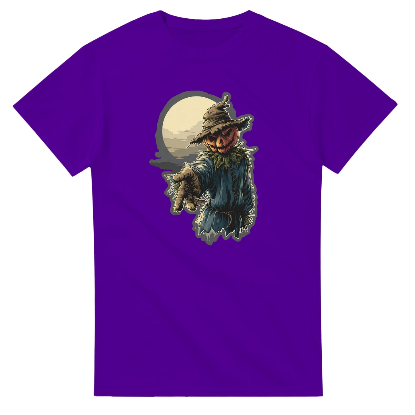 Ghoulishly Good Pumpkin Scarecrow on a Heavyweight T-shirt