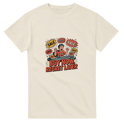Buy Now Regret Later heavyweight t-shirt mockup