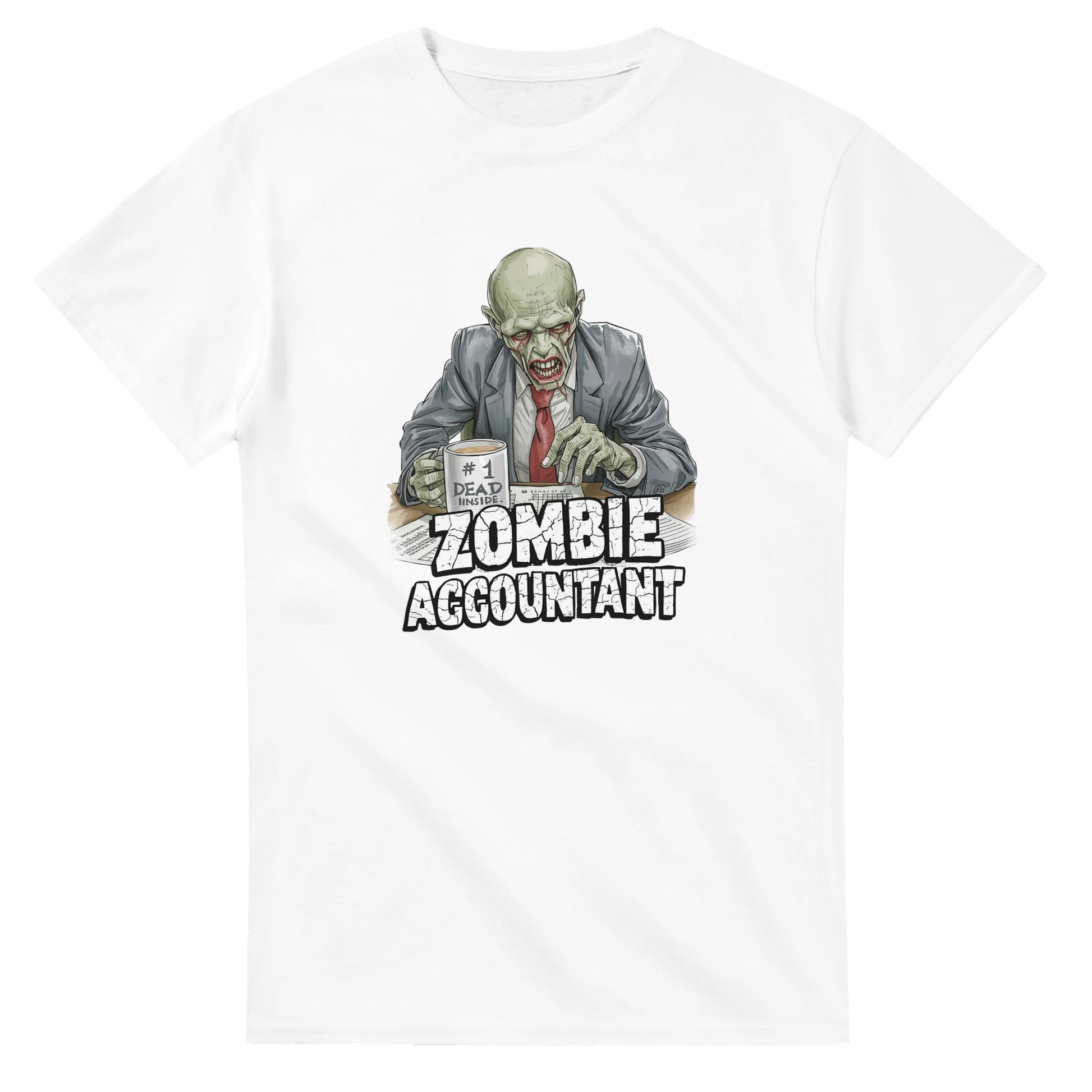 Zombie Accountant graphic design on a Heavyweight T-shirt