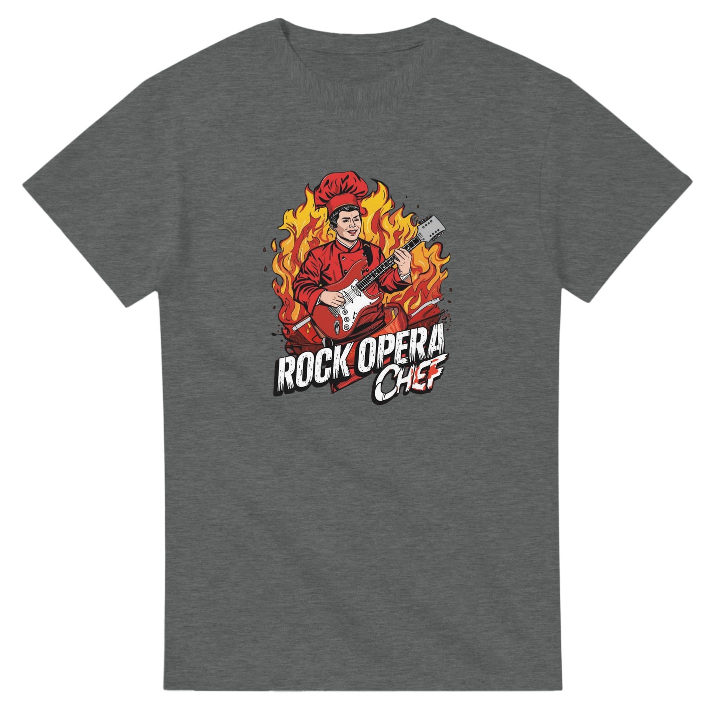 Rock Opera Chef graphic design on a Heavyweight T-shirt