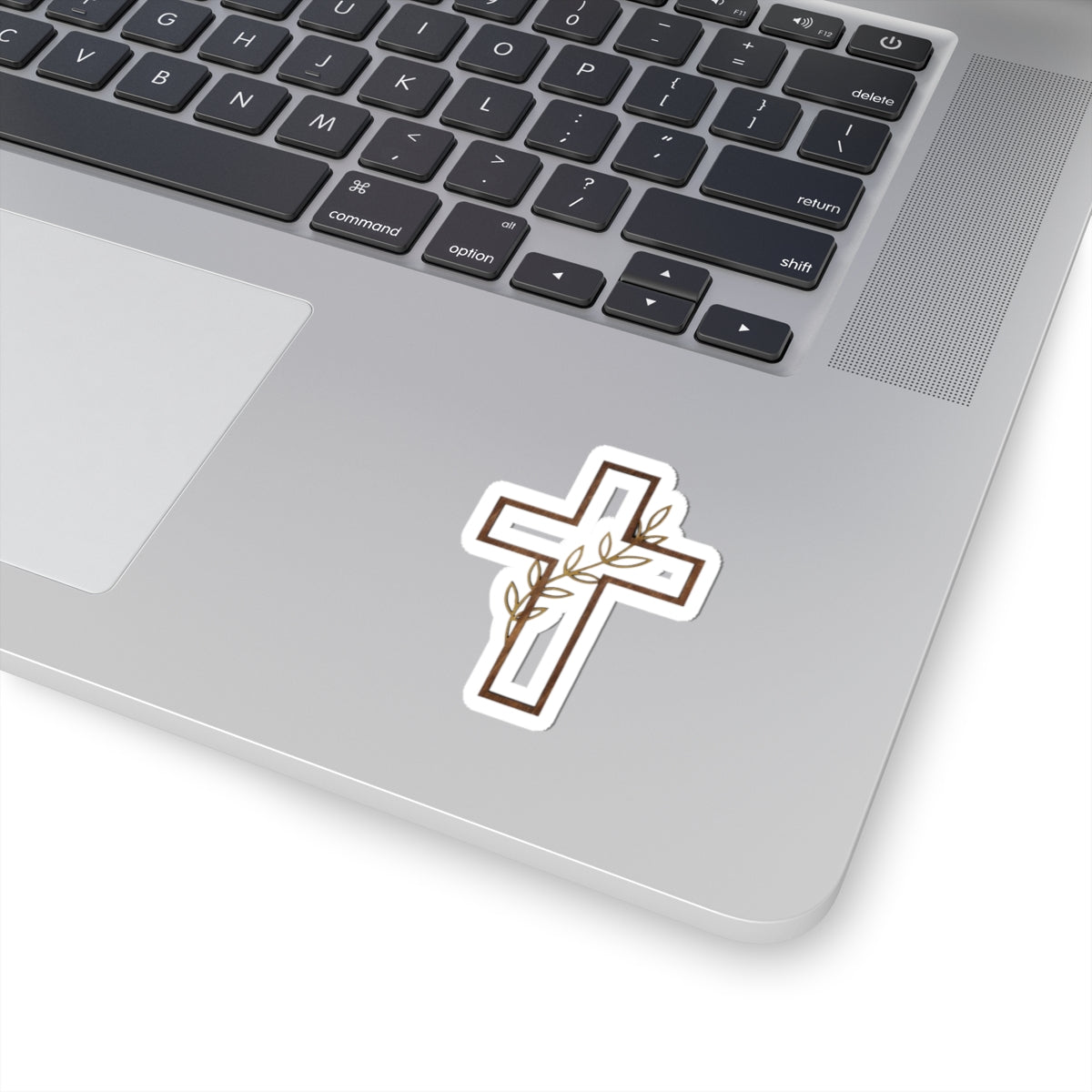 Cross Vine Design Decal Christian Faith Symbol product type