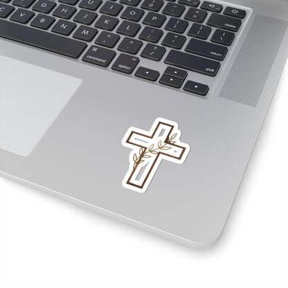 Cross Vine Design Decal Christian Faith Symbol product type