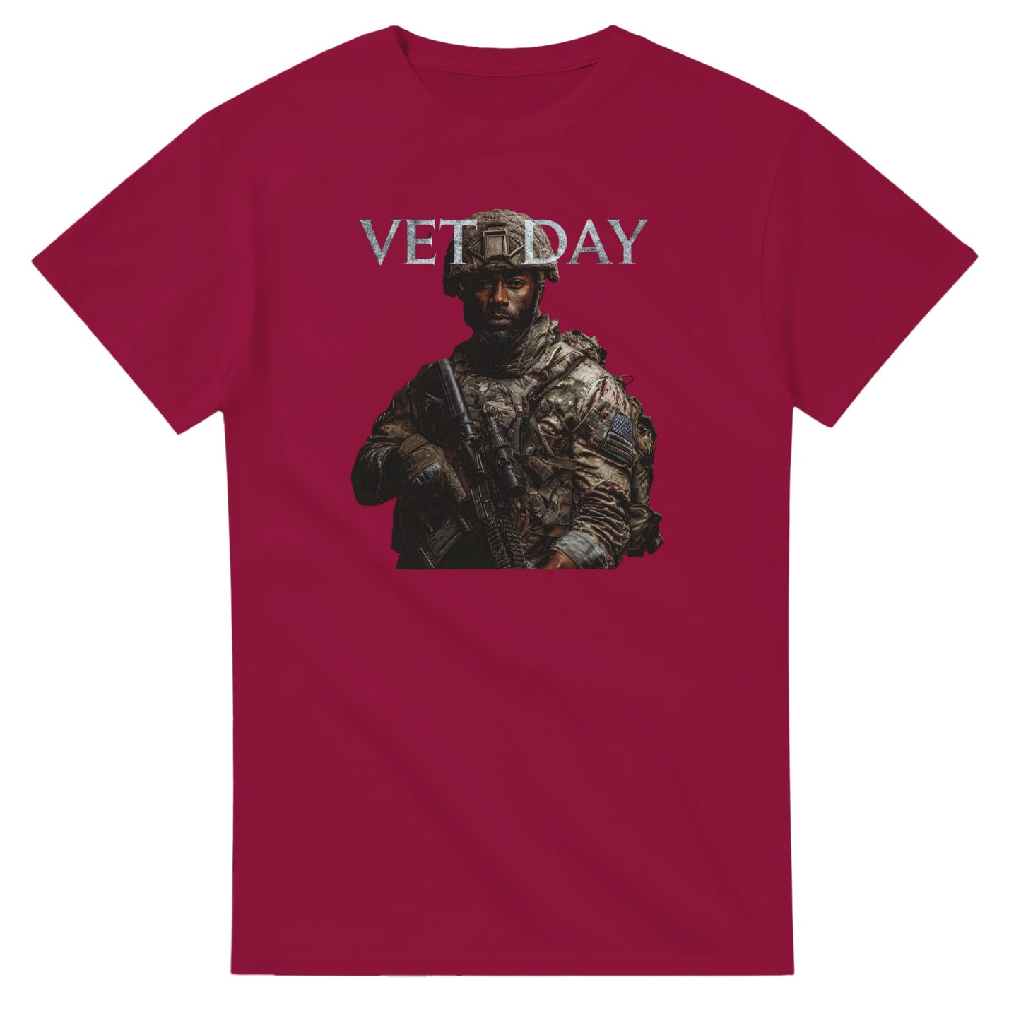 Vet Day Commemorative on a heavyweight t-shirt