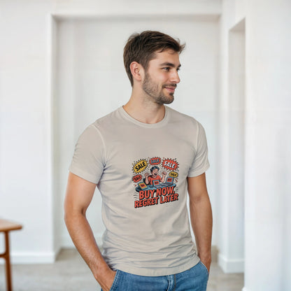 Buy Now Regret Later heavyweight t-shirt mockup