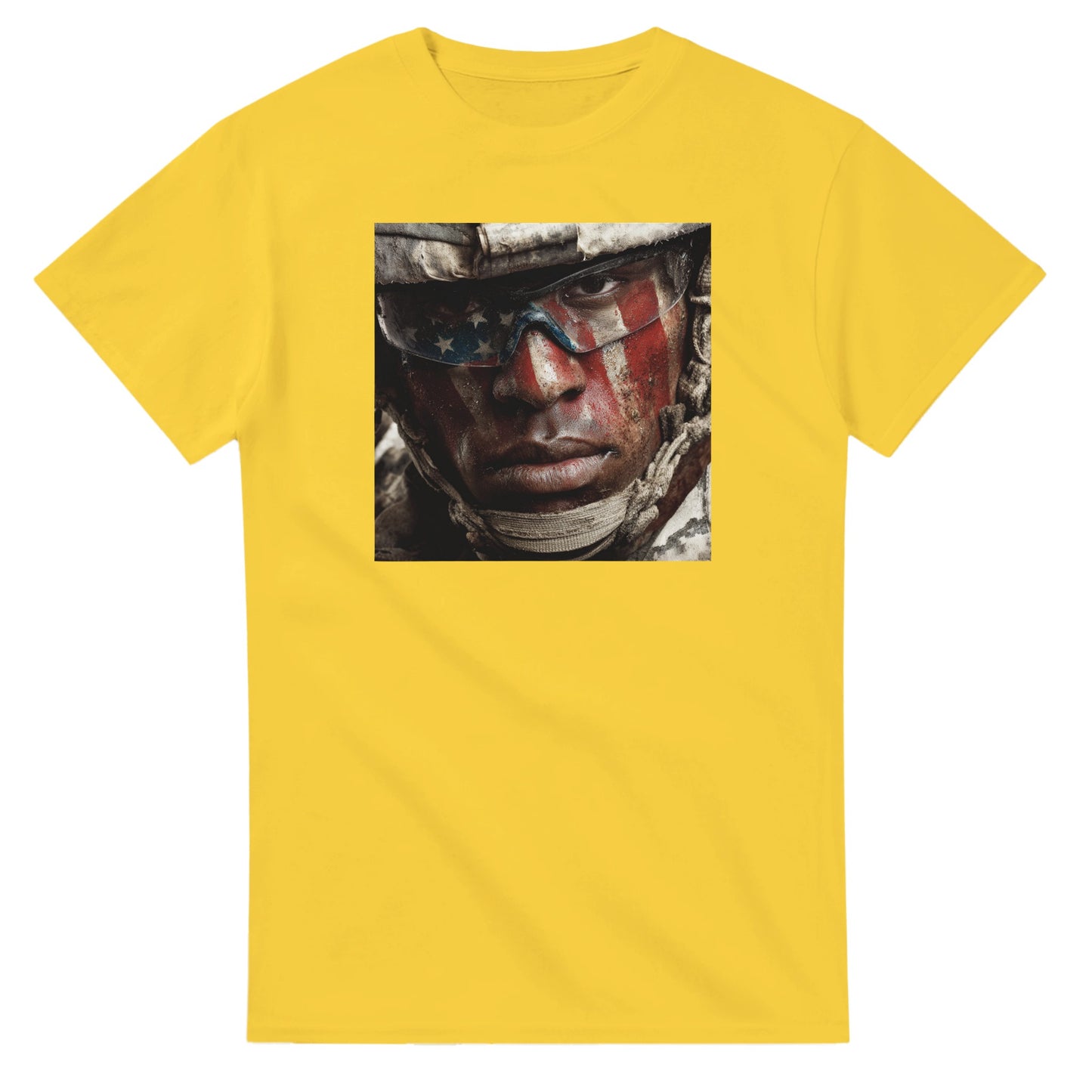 Patriotic Grit on a heavyweight t-shirt