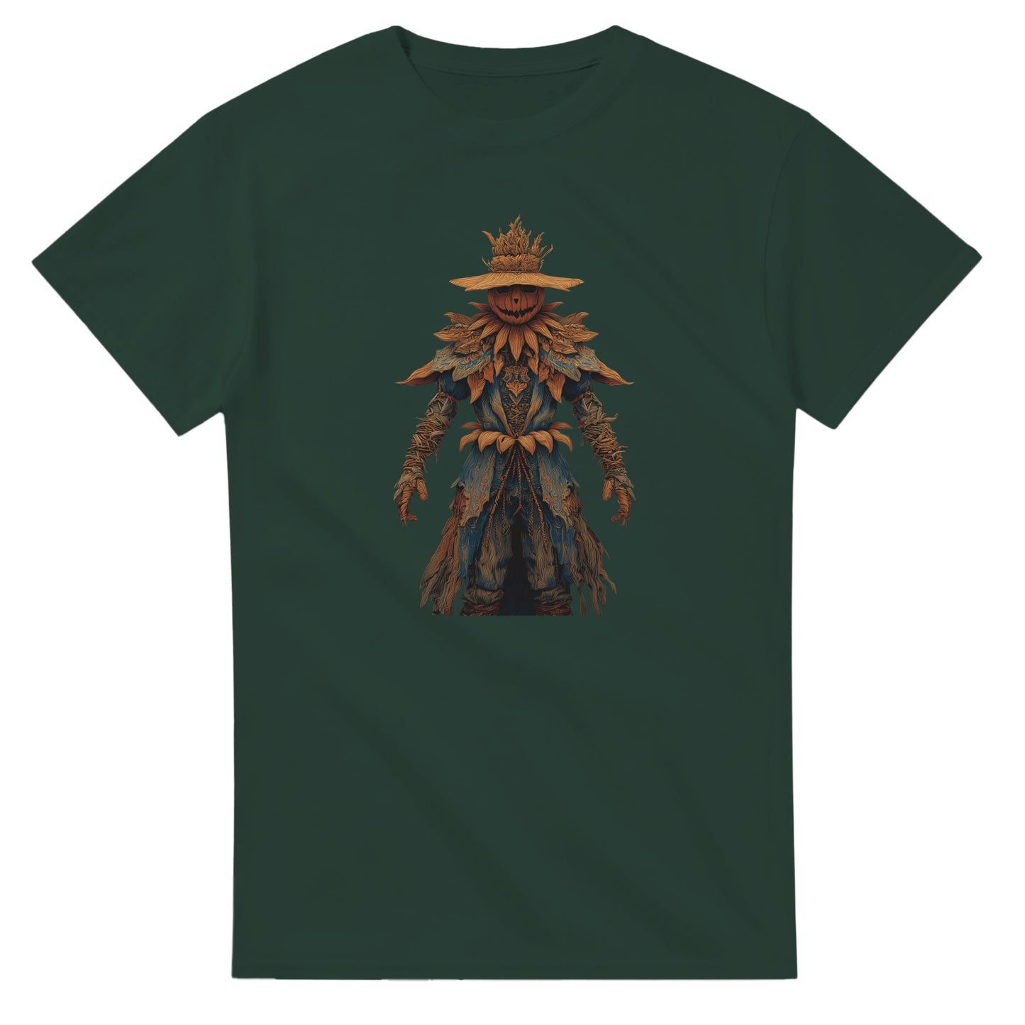 Haunted Harvest Scarecrow on a Heavyweight T-shirt