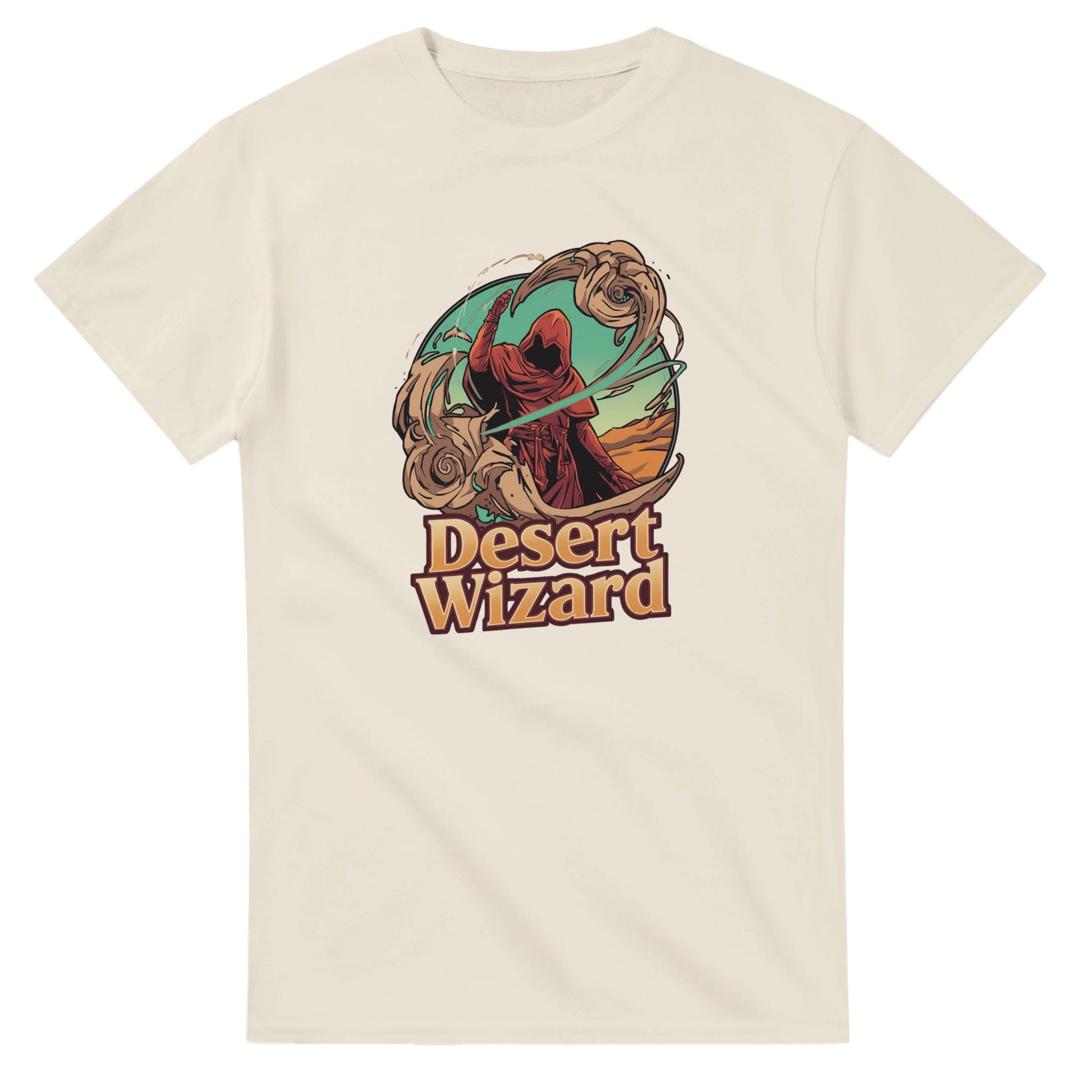 Mystic Desert Wizard graphic design on a Heavyweight T-shirt