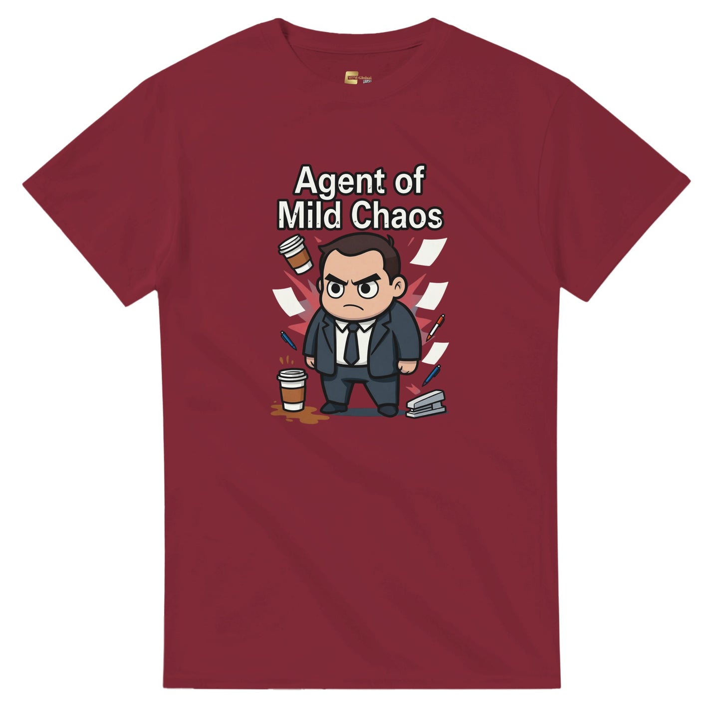 Agent of Mild Chaos graphic design on a Heavyweight T-shirt