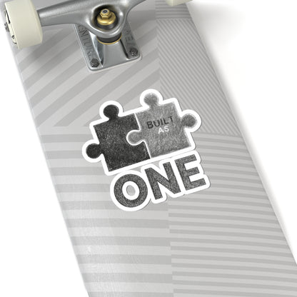 Built as One Puzzle Skateboard Deck Sticker
