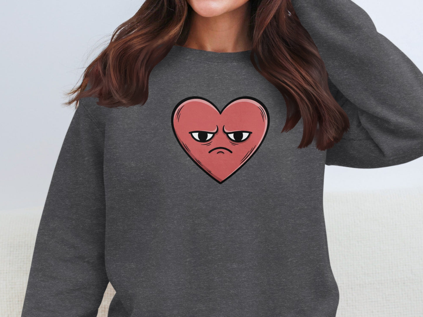 Grumpy Heart Graphic Long Sleeve Sweatshirt product