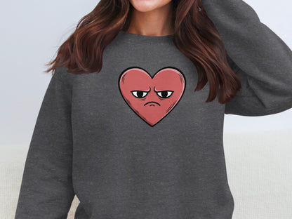 Grumpy Heart Graphic Long Sleeve Sweatshirt product
