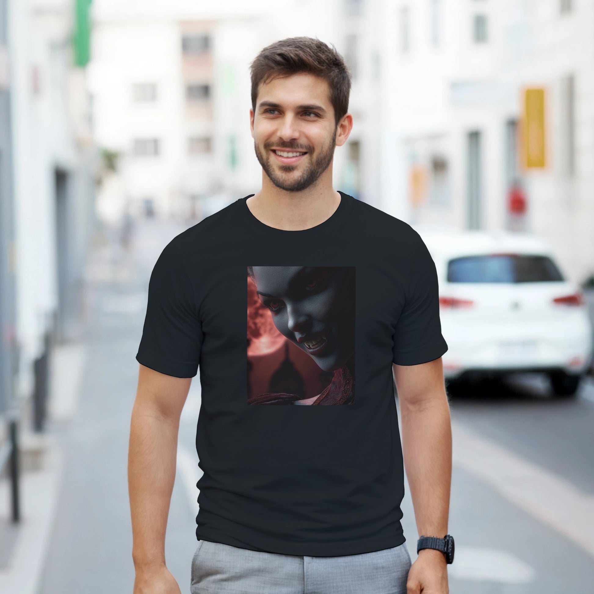 Cute Lil' Vampire on a Heavyweight T-shirt