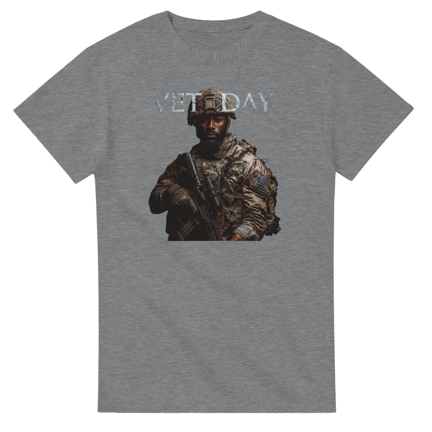 Vet Day Commemorative on a heavyweight t-shirt