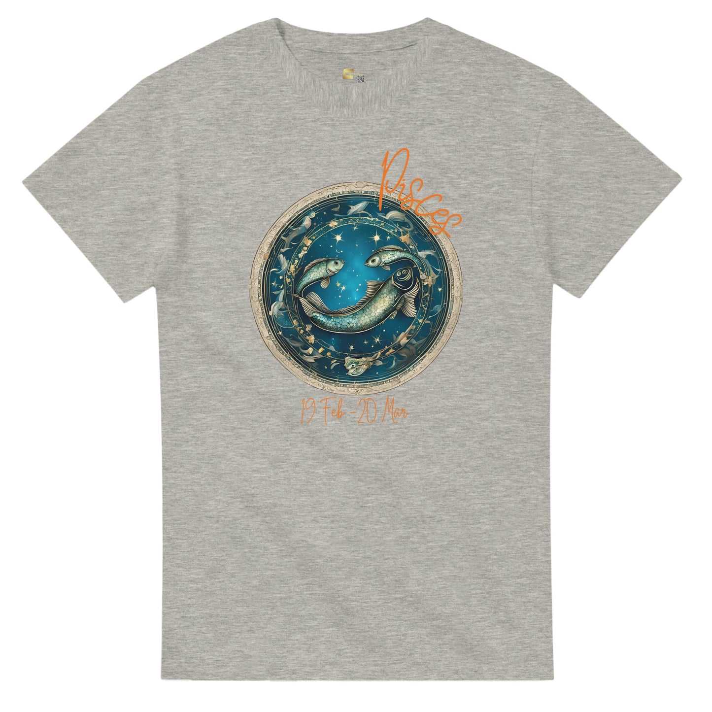 heavyweight crewneck t-shirt Astrology pisces fish personalized
