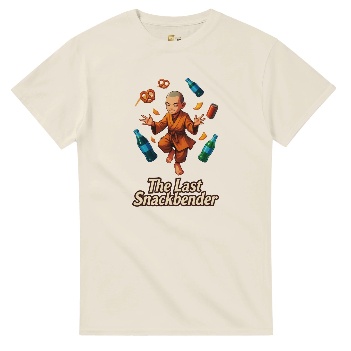 The Last Snackbender graphic design on a Heavyweight T-shirt