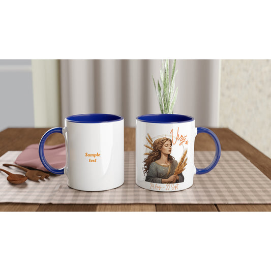 11oz ceramic mug with color inside virgo harvester personalized
