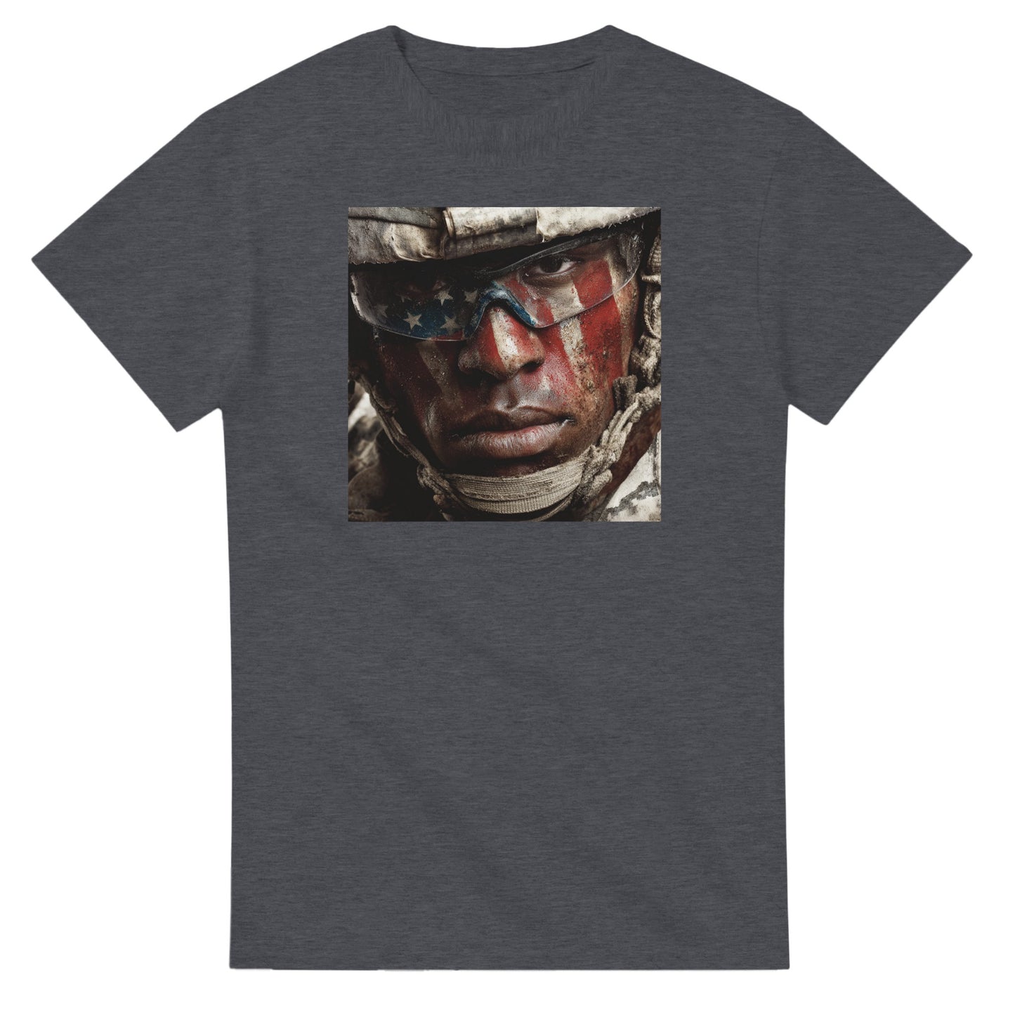 Patriotic Grit on a heavyweight t-shirt