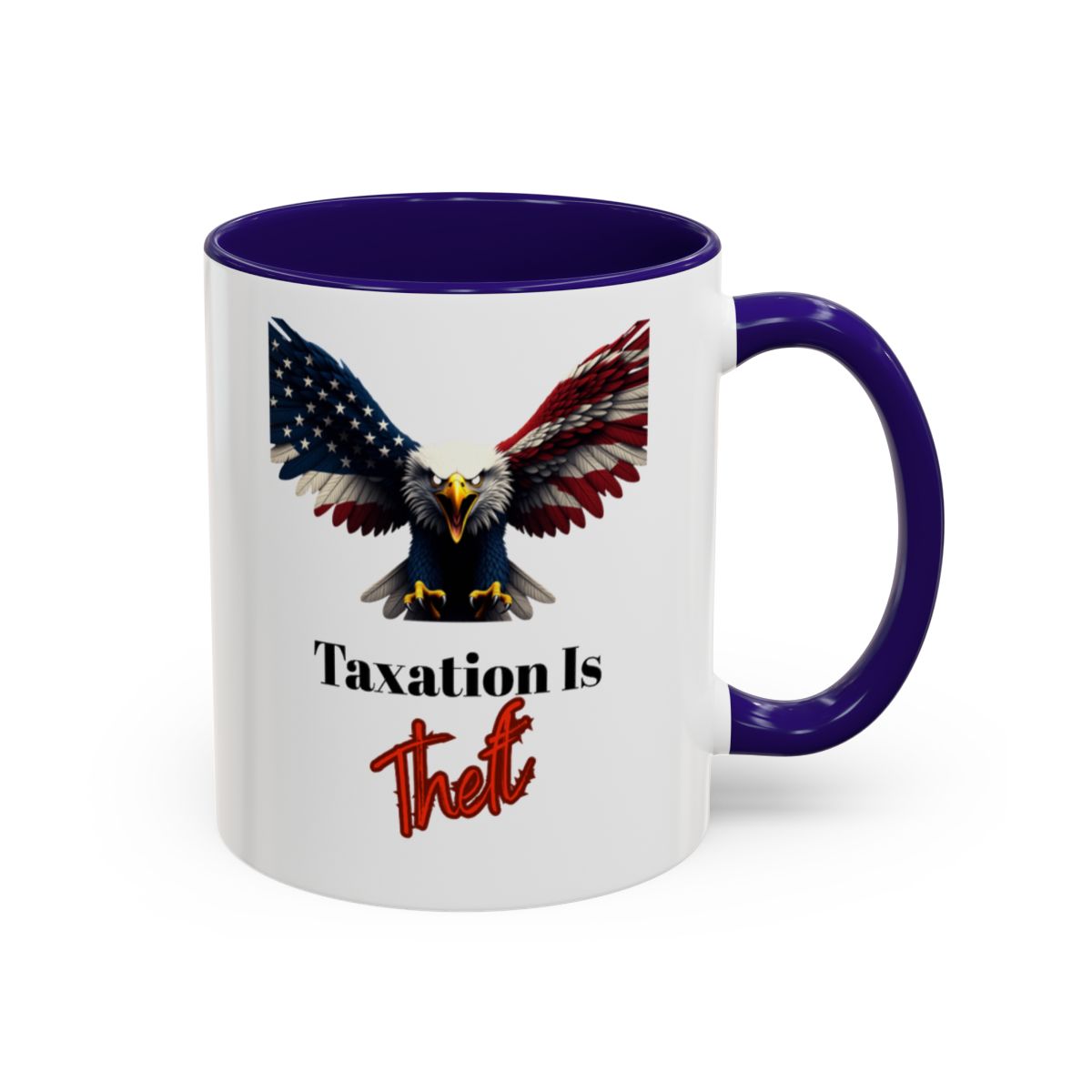 Patriotic Eagle Design Taxation Is Theft Mug