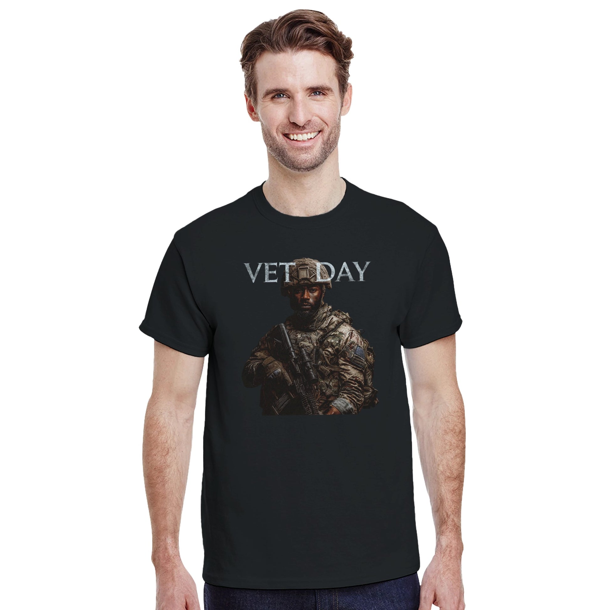 Vet Day Commemorative on a heavyweight t-shirt