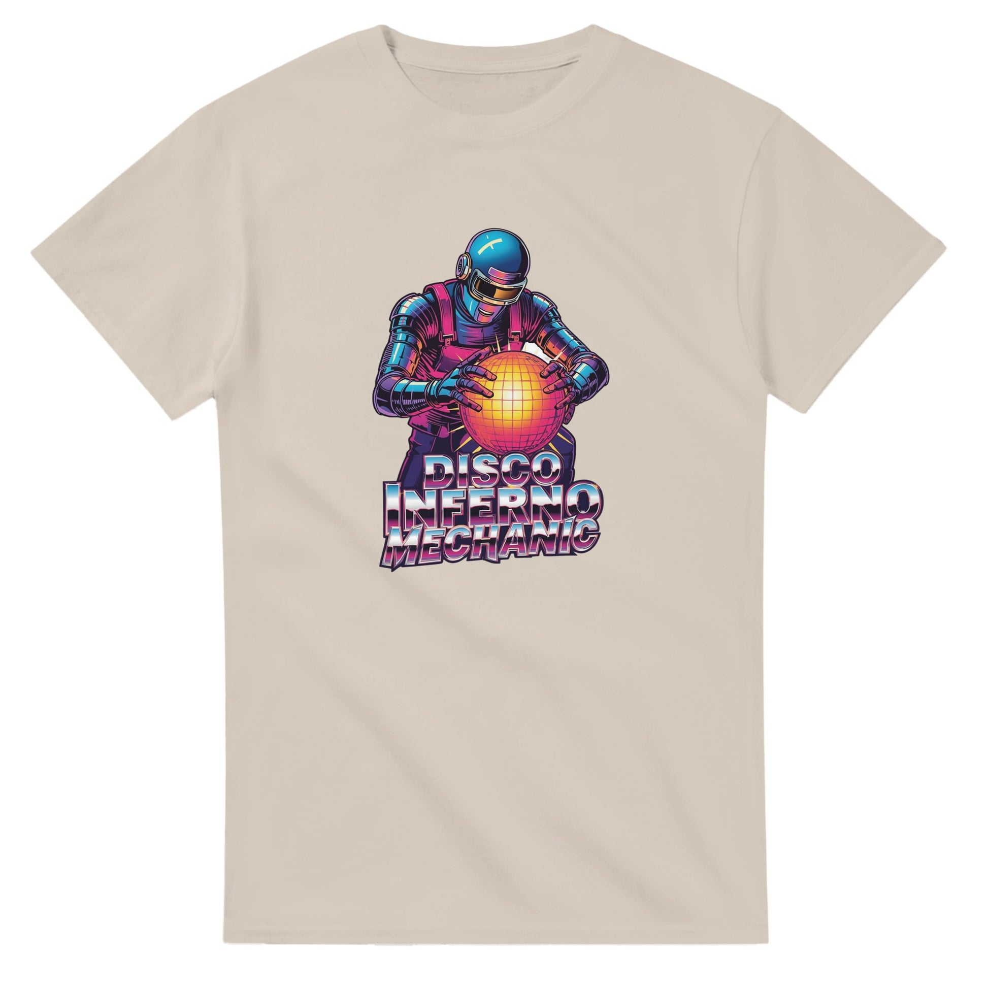 Disco Inferno Mechanic graphic design on a Heavyweight T-shirt