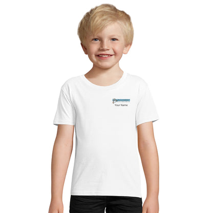 Burghardt Metal Fabricating, Inc., logo on a Organic Kids Fitted T-shirt