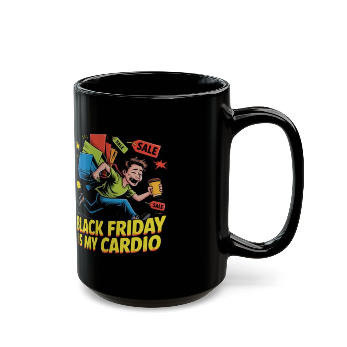 Black Friday Is My Cardio Sale Mug for Coffee Enthusiasts