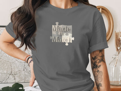 Made to Match Puzzle Piece Design Shirt