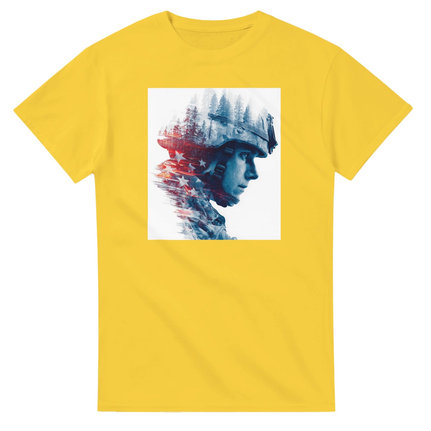 Patriotic Forest Spirit on a heavyweight t-shirt