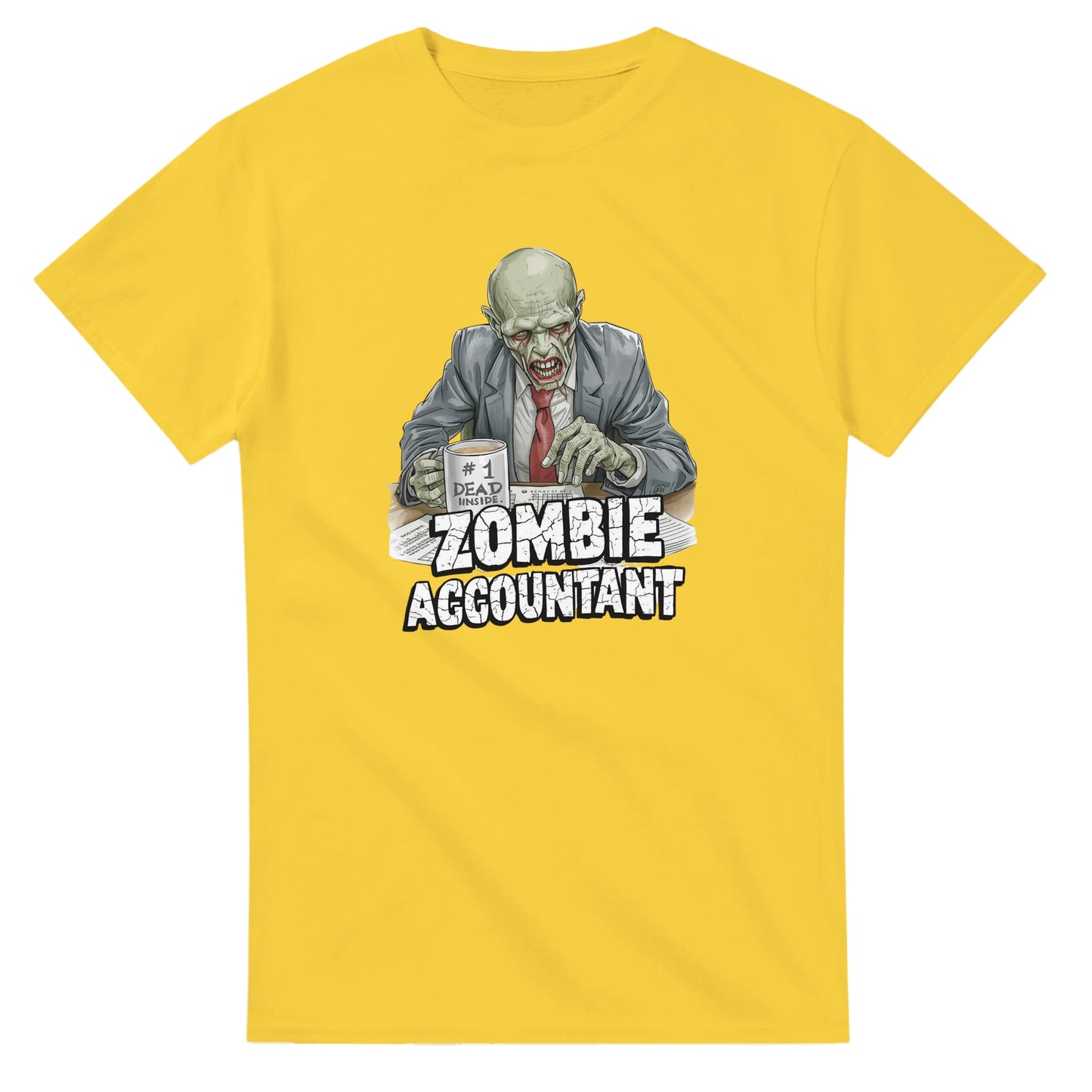 Zombie Accountant graphic design on a Heavyweight T-shirt