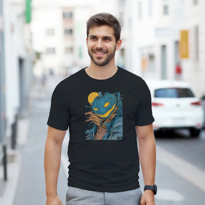 Mysterious Jack-o'-Lantern on a Heavyweight T-shirt